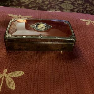 Silver enameled box